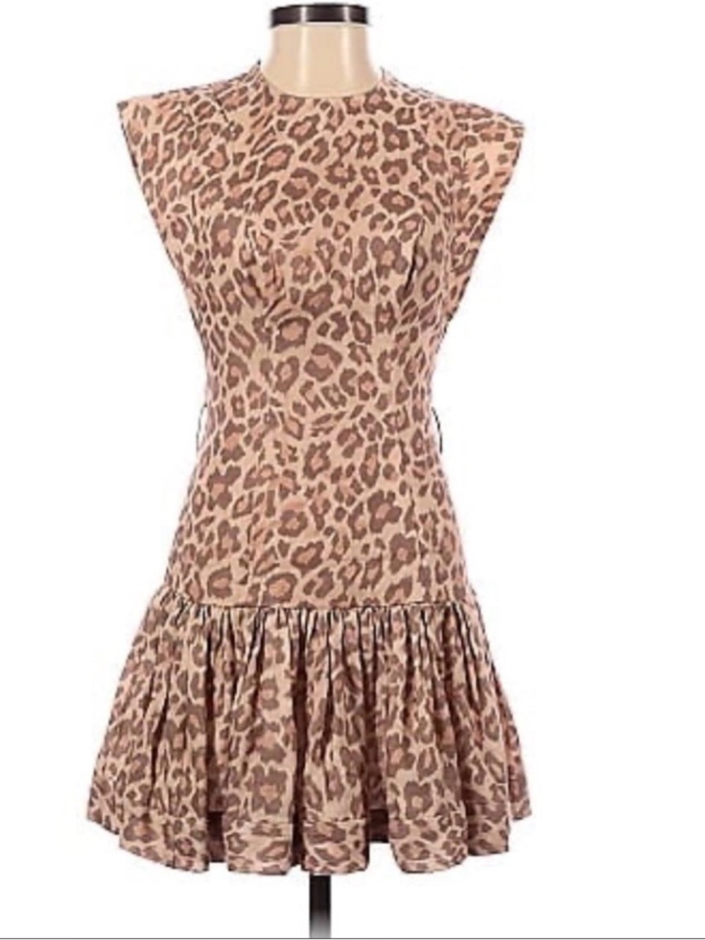 Zimmermann Leopard Print Kirra Flounce  Dress Size 0P